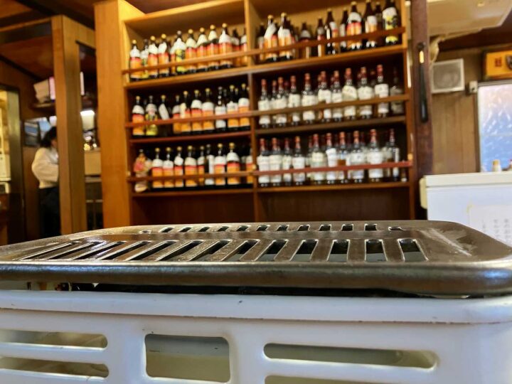 焼酎棚とコンロ