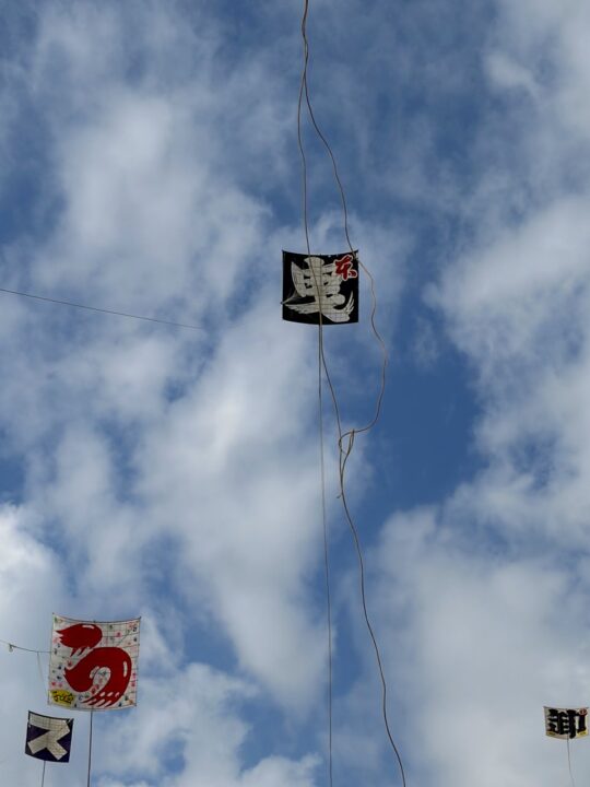 複数の凧が同時に揚がる