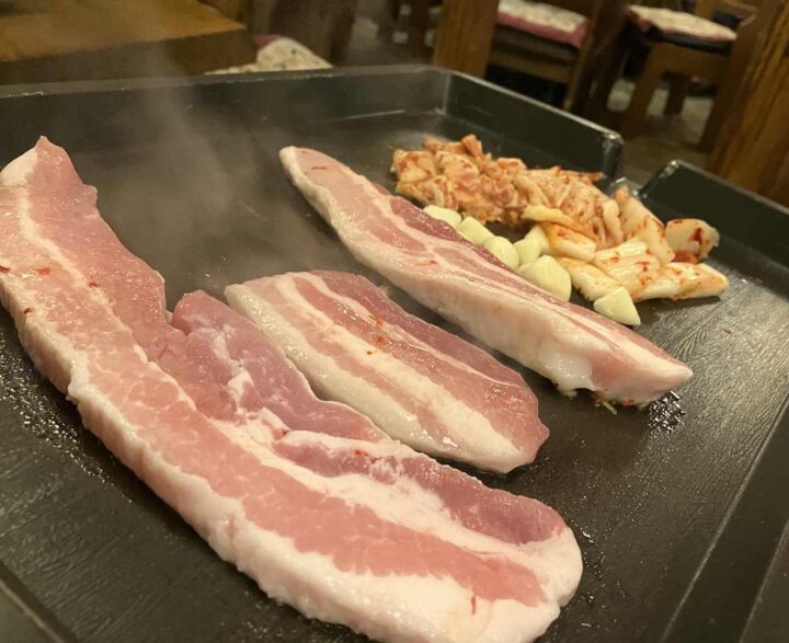 韓国料理サムギョプサルを食べに静岡の福豚 （ポックテジ）
