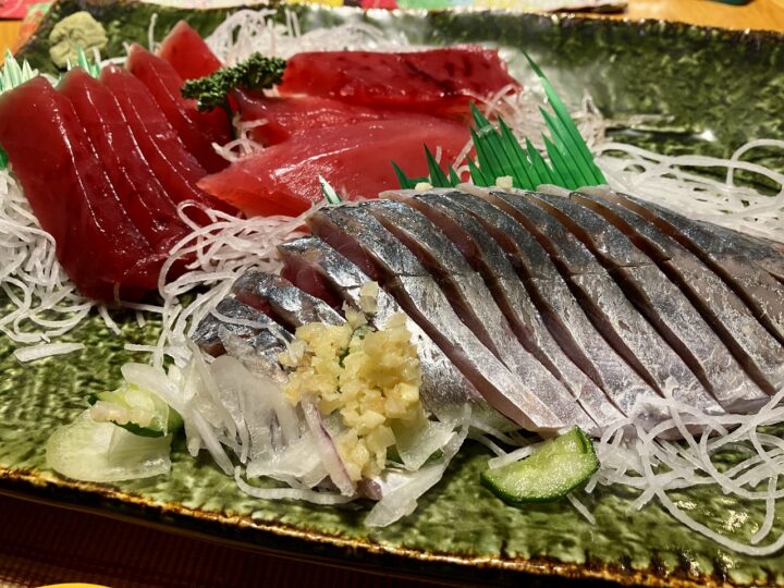 前割り焼酎に刺身