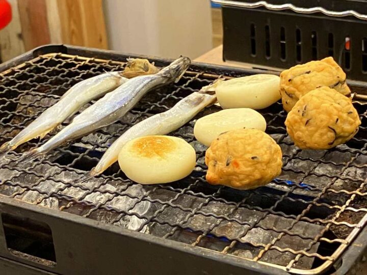 卓上コンロでししゃもと練り物