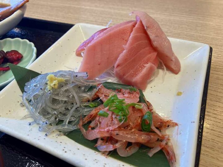 刺身は、マグロ・生しらす・桜えび
