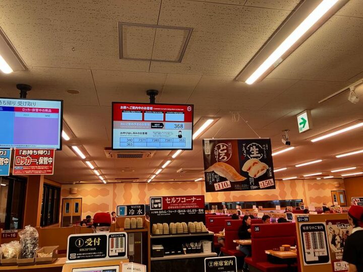 スシロー浜松幸店の店内