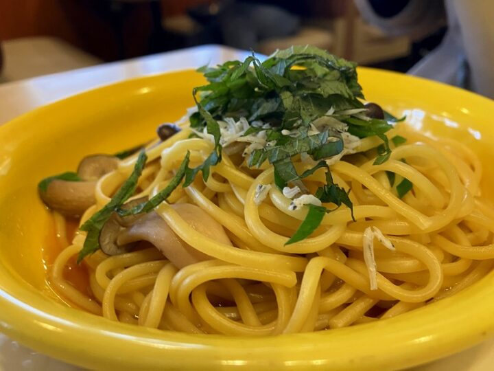 しらすとねぎの出汁醤油パスタ