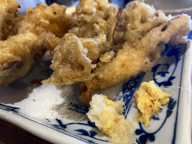 香り高いマイタケ天ぷら