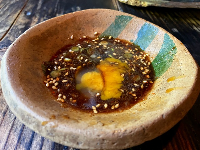 山麓園の特製たれとうずらの卵