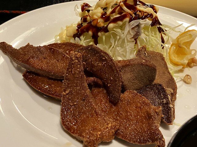 五十八のレバーステーキ定食