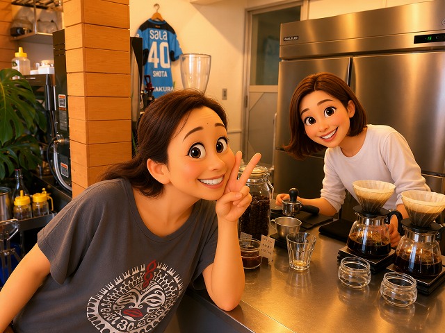 店員さんとの記念撮影