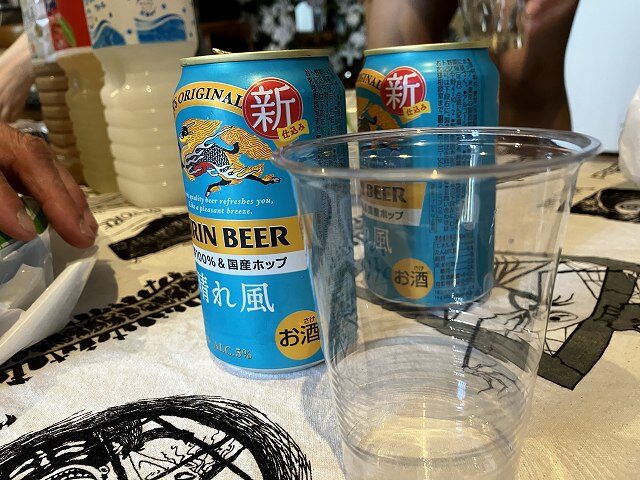キリンビール晴れ風を用意した誕生会の食卓