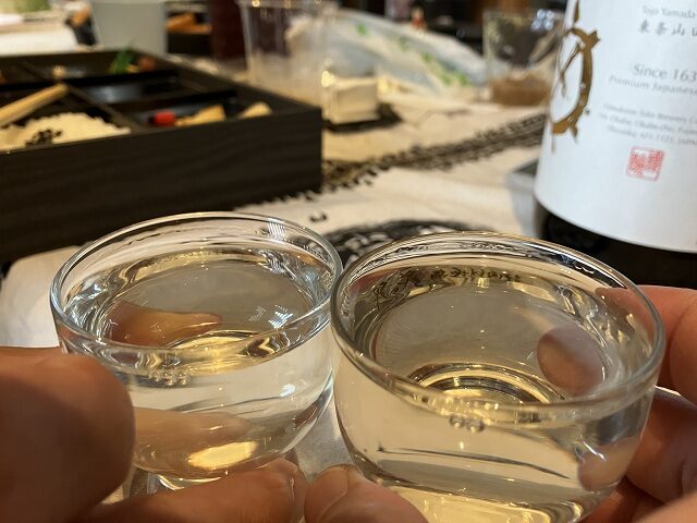 初亀純米吟醸登場山田錦で乾杯