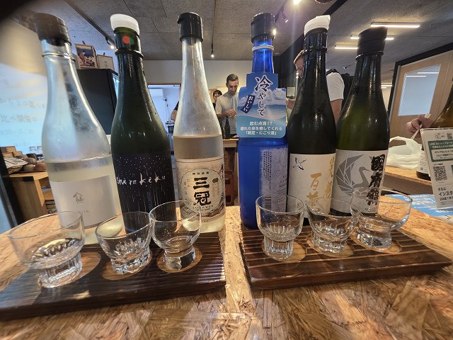 築地魚河岸小田原橋棟の旅手箱で6種類の夏酒飲み比べ