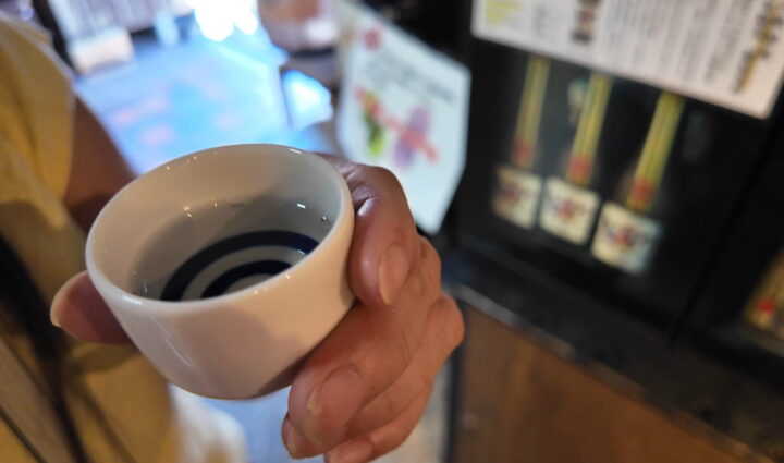 酒蔵巡り 舩坂酒造店で深山菊や甚五郎をサーバー利き酒